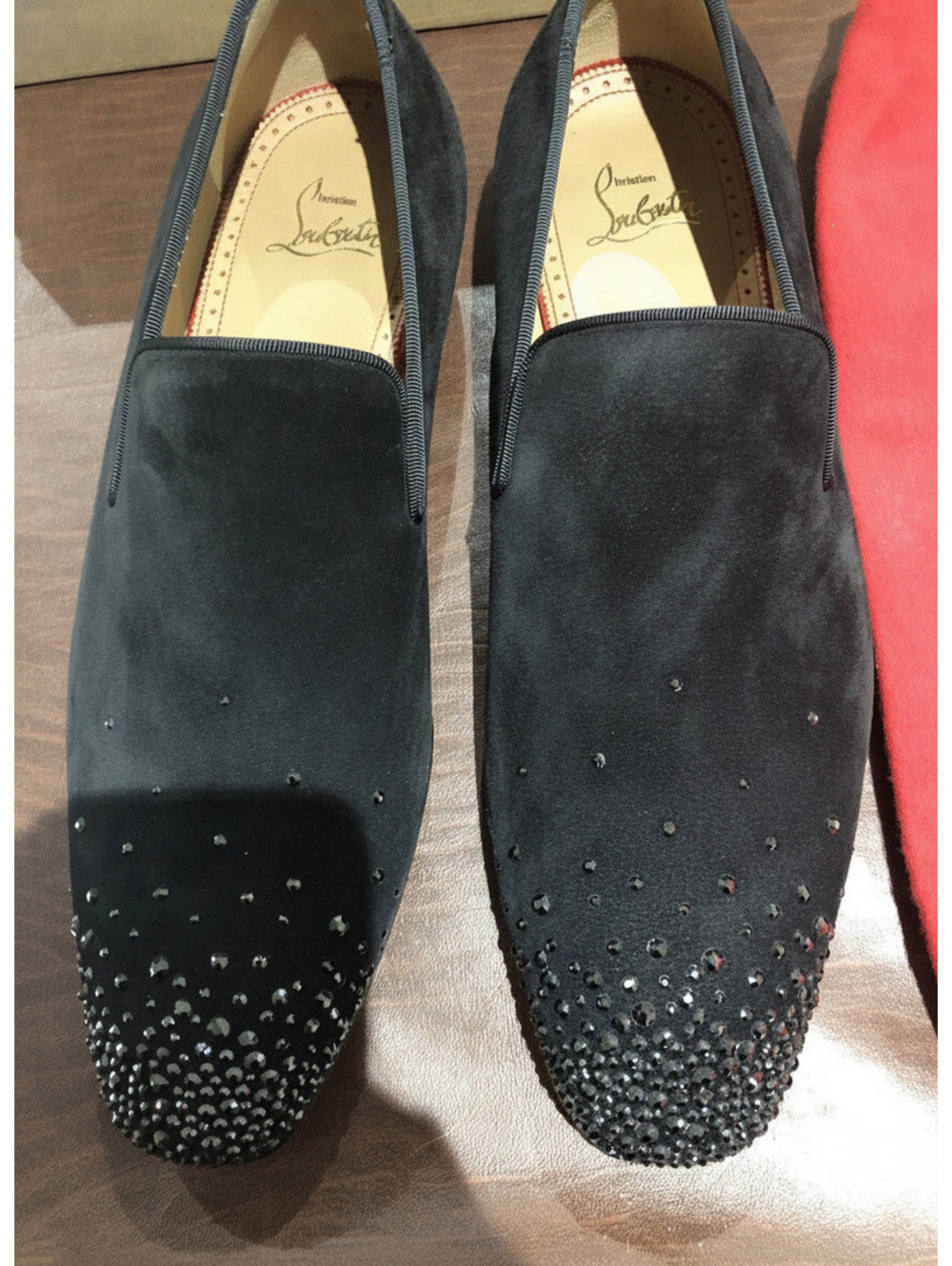 Christian Louboutin Dandelion Degra Flat Veau Velours Black